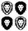 Lion Panthera Leo head logo vector