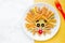 Lion pasta - fun food idea for kids lunch, animal shaped food art