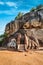 Lion paws pathway on Sigiriya rock, Sri Lanka