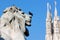 The lion in Piazza del Duomo, Milan, Italy