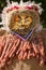 Lion pumpkin head Scarecrow for Halloween