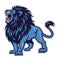 Lion Roaring Mascot Vector Icon Logo Template