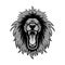 The lion roars illustration, lion mascot logo