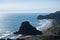 Lion Rock on the Piha Beach , New Zealand