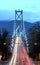 Lion`s Gate Bridge at Dusk, Time Exposure, Vancouver, BC, Canada