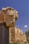 Lion\'s head - Ancient ruins fragment in Caesarea National Park