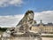 Lion sculpture in Castle Vaux le Vicomte