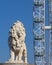 Lion Sculture and the London Eye
