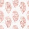 Lion seamless pattern. Graphic in rose gold colors.