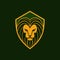 Lion shield abstract logo amazing design