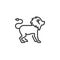 Lion side view line icon