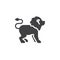 Lion side view vector icon