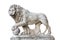 Lion Statue in Florence Italy Isolated on White
