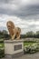 Lion statue at Ruben Dario park