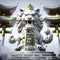 The lion statue in the temple of Nara Prefecture, Japan generative AI