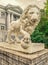 The lion statue by the Yelagin palace.