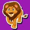 A lion sticker character