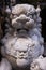 Lion stone statue, asian architecture at Vietnam.