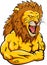 Lion strong mascot.