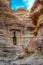 Lion tomb in Petra, Jordan