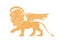 The Lion of Venice. Winged Lion of Saint Mark as a symbol of Venice vector illustration.