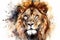 Lion Wall Art Watercolor Clipart