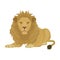 A lion, a wild and ferocious predator. Leo, the king of beasts single icon in cartoon style vector symbol stock