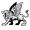 lion wing icon logo vector illustration