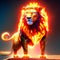 Lion zodiac sign, horoscope symbol, 3d render AI Generated