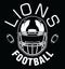 Lions Football One Color - White