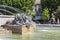 Lions of Fountain at La Rotonde in Aix-en-Provence