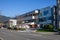 The Lions Gate Hospital emergency care entrance, with ambulances parked out front