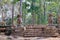 Lions guard Prasat Bayon in Angkor Thom, Cambodia