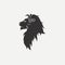 Lions head icon. Template for logo or emblem. Vector.