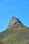 Lions Head mountain on a clear day against blue sky copy space. Tranquil beauty in nature on a peaceful morning in Cape