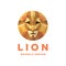 Lions Head into a Polygon design style Logos orange tones quality Modern Design illustrations, Pride leader and king of