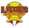 Lions Softball Design With Banner and Ball