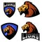 Lions. Sport team or club logo template.