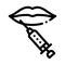 Lip Cosmetology Injection Icon Vector Outline Illustration