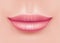Lip enhancement filler in cosmetology. Hyaluronic acid gel. Botox injection lips.