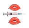 Lip filler procedure Beauty injection vector illustration Glamour fashion  art facial medical surgery treatment