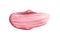 Lip gloss sample isolated on white. Smudged pink lipgloss