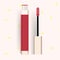 Lip gloss tube templateï¼Œ feminine cosmetics. Cosmetics,red lipstick, 3d realistic vector illustration.