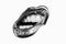 Lip icon. Golden lipstick in white and black concept. Sexy woman. Passion lip. Open mouth with white teeth. Isolated on