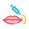 Lip injection icon vector outline illustration