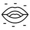 Lip sync animation icon outline vector. Mouth expression