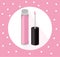 Lipgloss beauty hack collection icons template vector