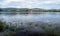 Lipno water reservoir with sails near Horni Plana