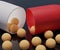 liposomes scattered in the black background capsule drug