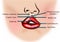 Lips anatomy isolated